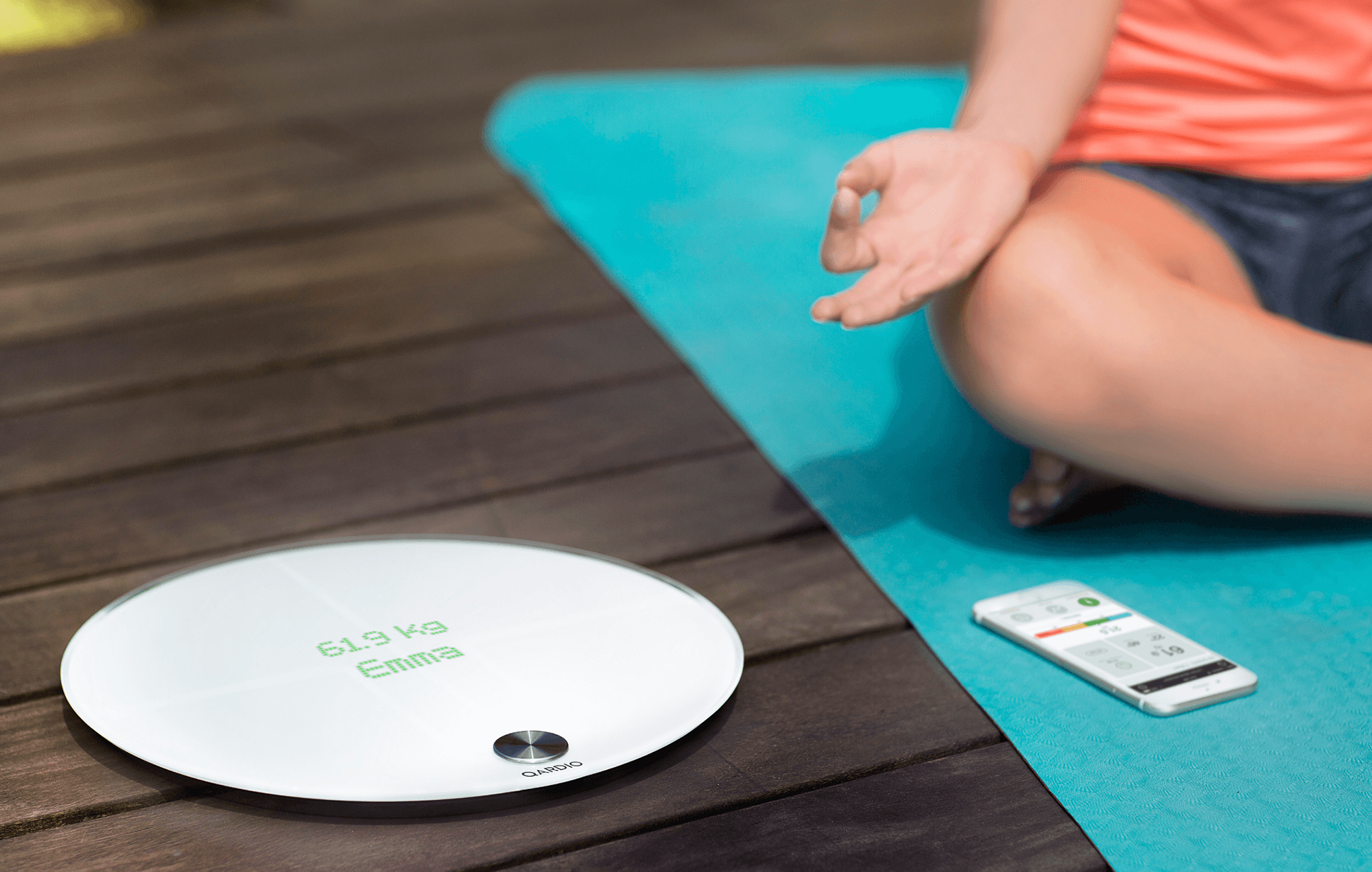 Illustrasjon Smartvekt Badevekt Yoga Wi-Fi Bluetooth