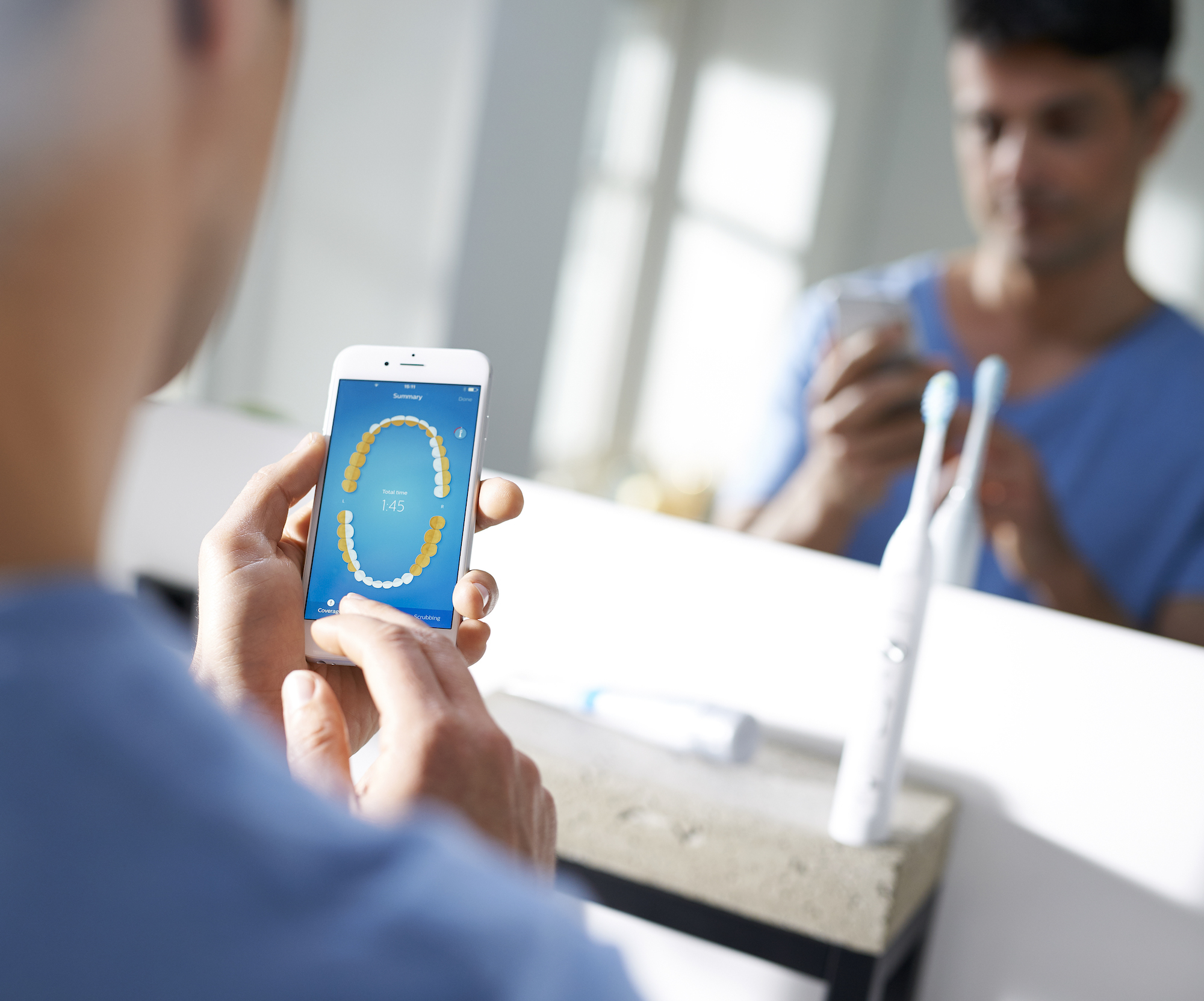 Illustrasjon Elektrisk Tannbørste Philips App Bluetooth Smart
